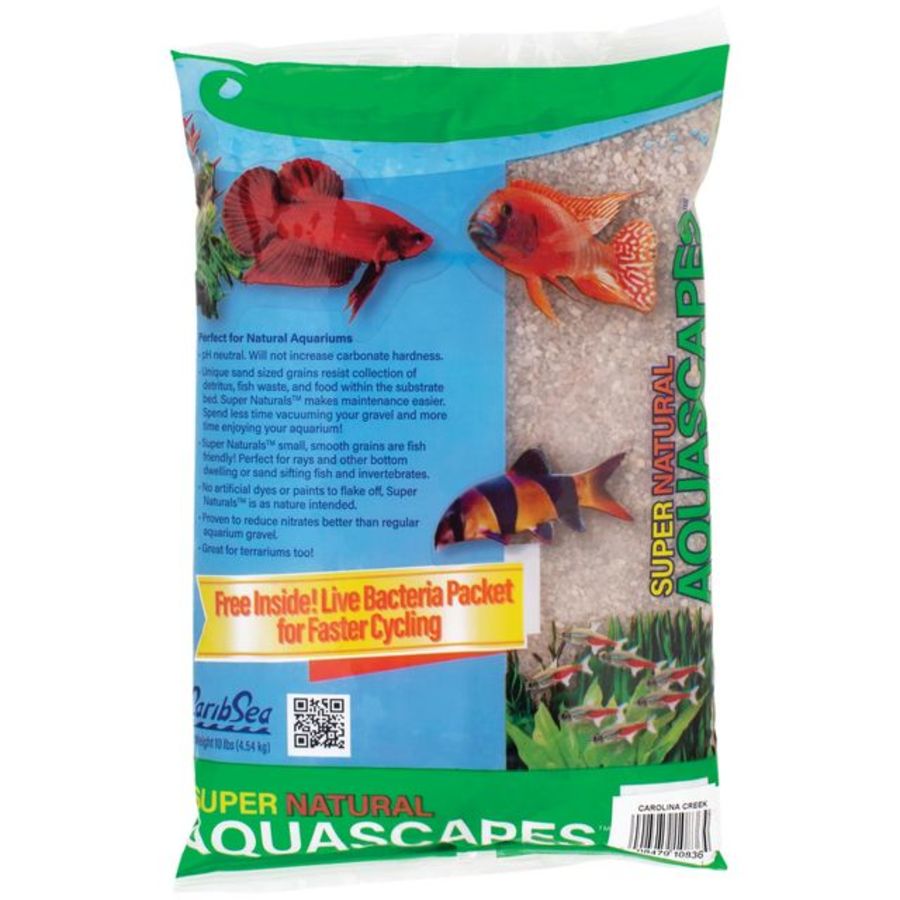 CaribSea Super Naturals Carolina Creek natural light tan freshwater aquarium substrate, 10 lb Super Natural Aquascapes bag