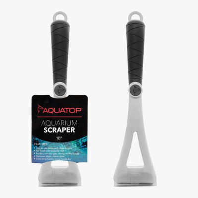Aquatop AAS-10 10 inch glass aquarium scraper with stainless steel blade