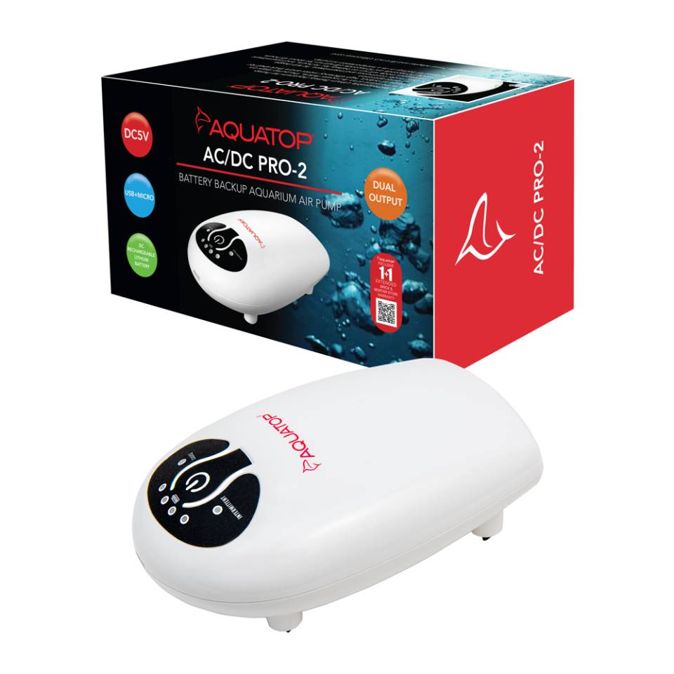 Aquatop Pro AC DC air pump rechargeable battery backup