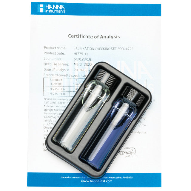 Hanna Instruments HI775-11 / 775-11 | Freshwater Alkalinity Checker HC Calibration Check Set | Freshwater