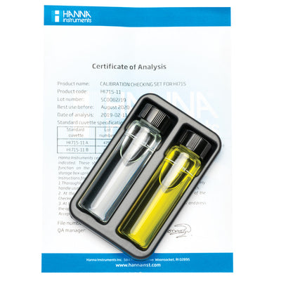 Hanna Instruments HI715-11 / 715-11 | Ammonia Medium Range Checker HC Calibration Check Set | Freshwater & Saltwater