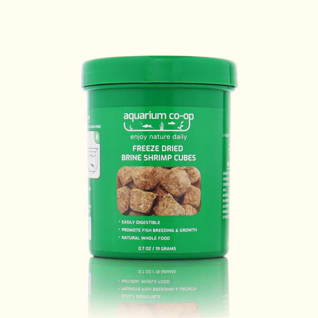 Aquarium Co-Op Freeze Dried Brine Shrimp Cubes 0.7 oz | Treat for Community Fish