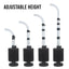 The four Easy Flow sponge filter sizes side by side showing the adjustable uplift tube height