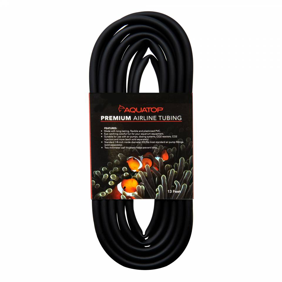 Aquatop AT-4-PAR – Premium Airline Tubing (Black, 13 ft, 1/8" ID)