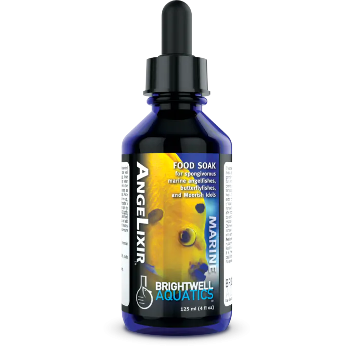 Brightwell AngeLixir amino acid food soak dropper bottle for marine angelfish and butterflyfish