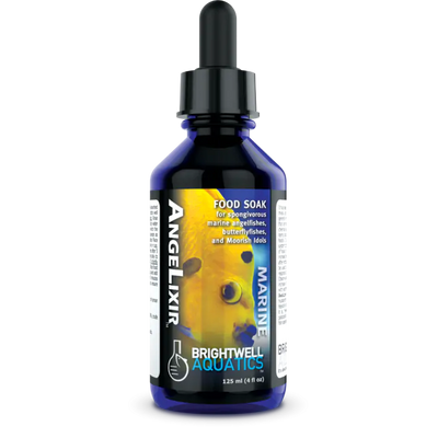 Brightwell AngeLixir amino acid food soak dropper bottle for marine angelfish and butterflyfish