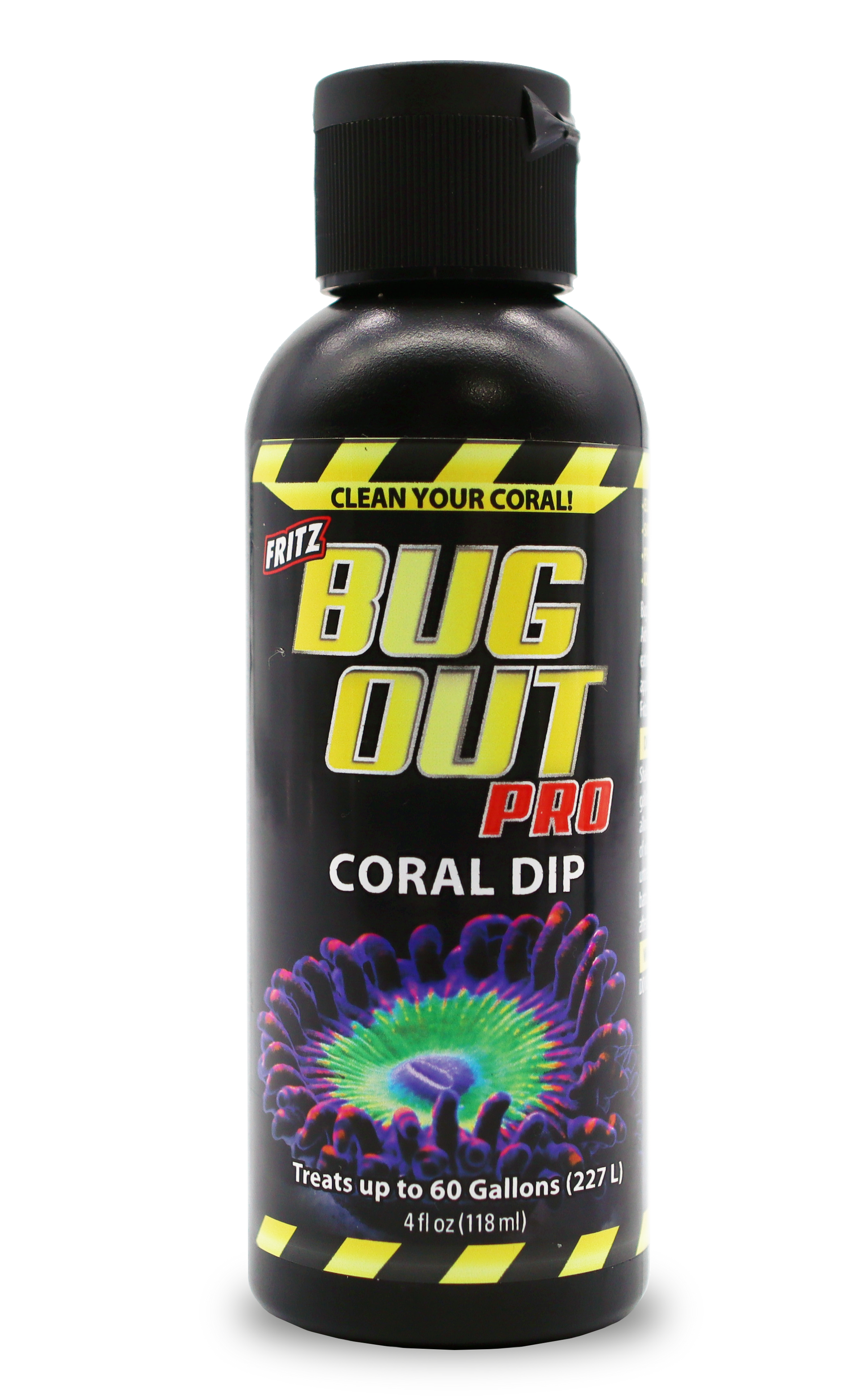 Fritz Bug Out Pro 4 oz - iodine-free herbal coral dip bottle for removing reef parasites and pests
