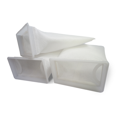 Three Eshopps rectangular 300 micron filter socks, the quantity supplied in the 3 pack