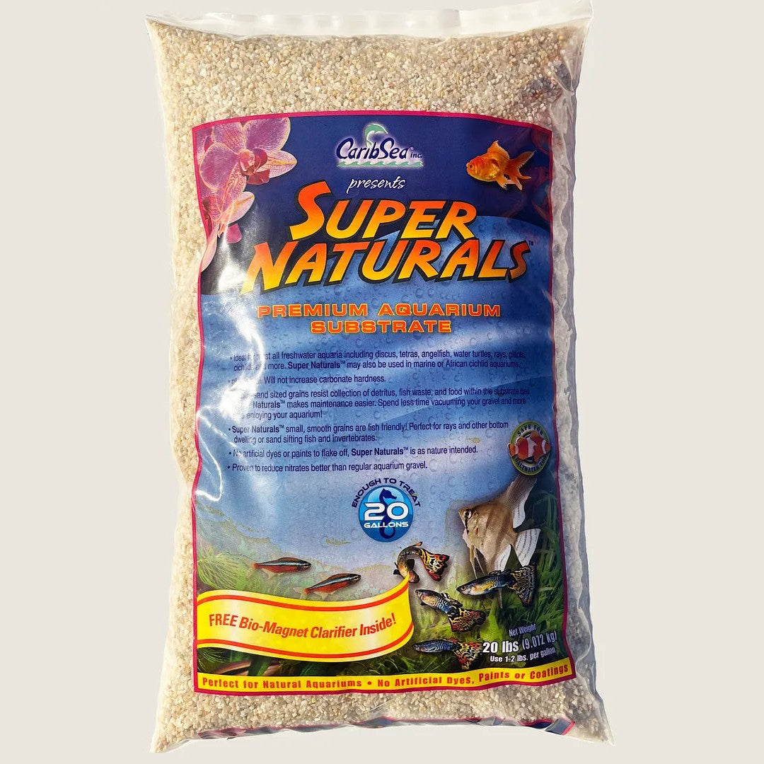 CaribSea Super Naturals Carolina Creek natural light tan freshwater aquarium substrate, 20 lb bag