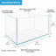 Serene 13 gallon aquarium dimensions: 18 x 14 x 12 in, 6 mm ultra-clear low-iron glass