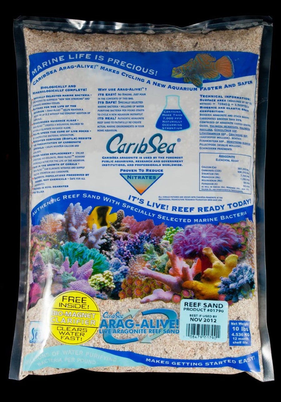 CaribSea Arag-Alive Special Grade reef sand grain detail