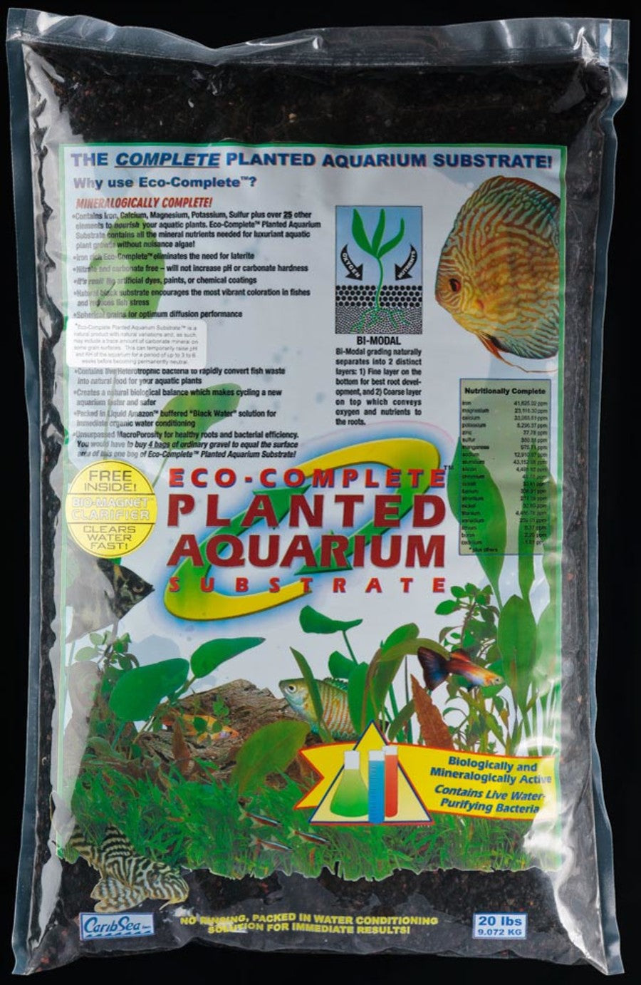CaribSea Eco-Complete Planted Aquarium Substrate black for live plants