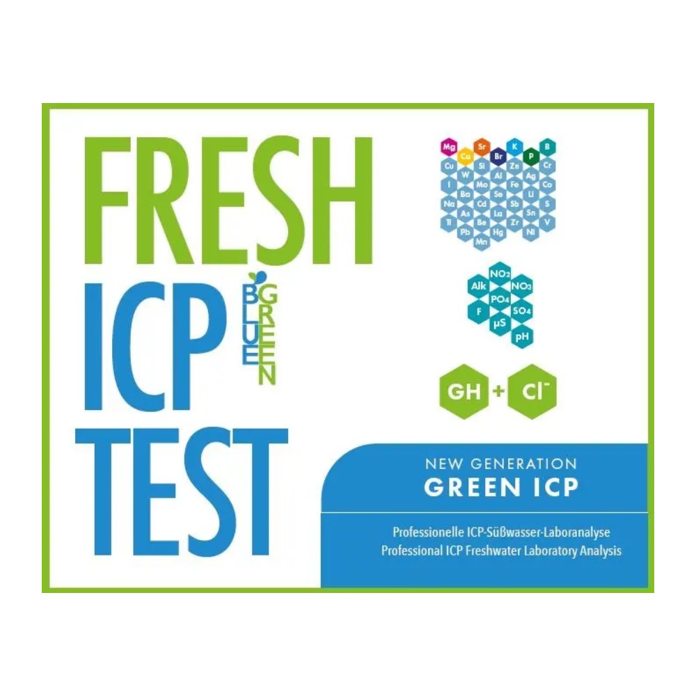Fauna Marin Fresh ICP Test box label, professional freshwater laboratory water analysis