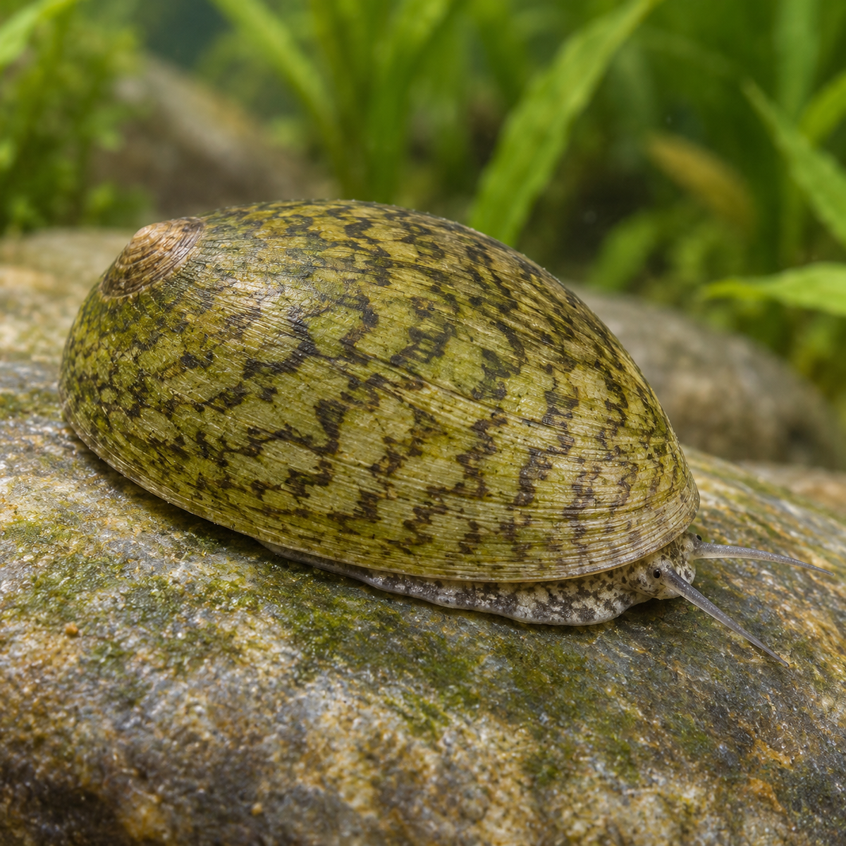 AI-generated representative image of a Green Abalone Snail (Septaria sp.); not a photograph of current store livestock.