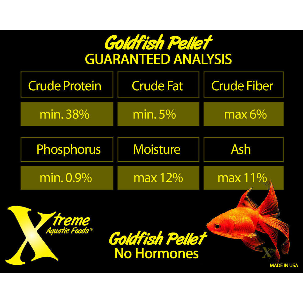 Xtreme Goldfish Pellets guaranteed analysis