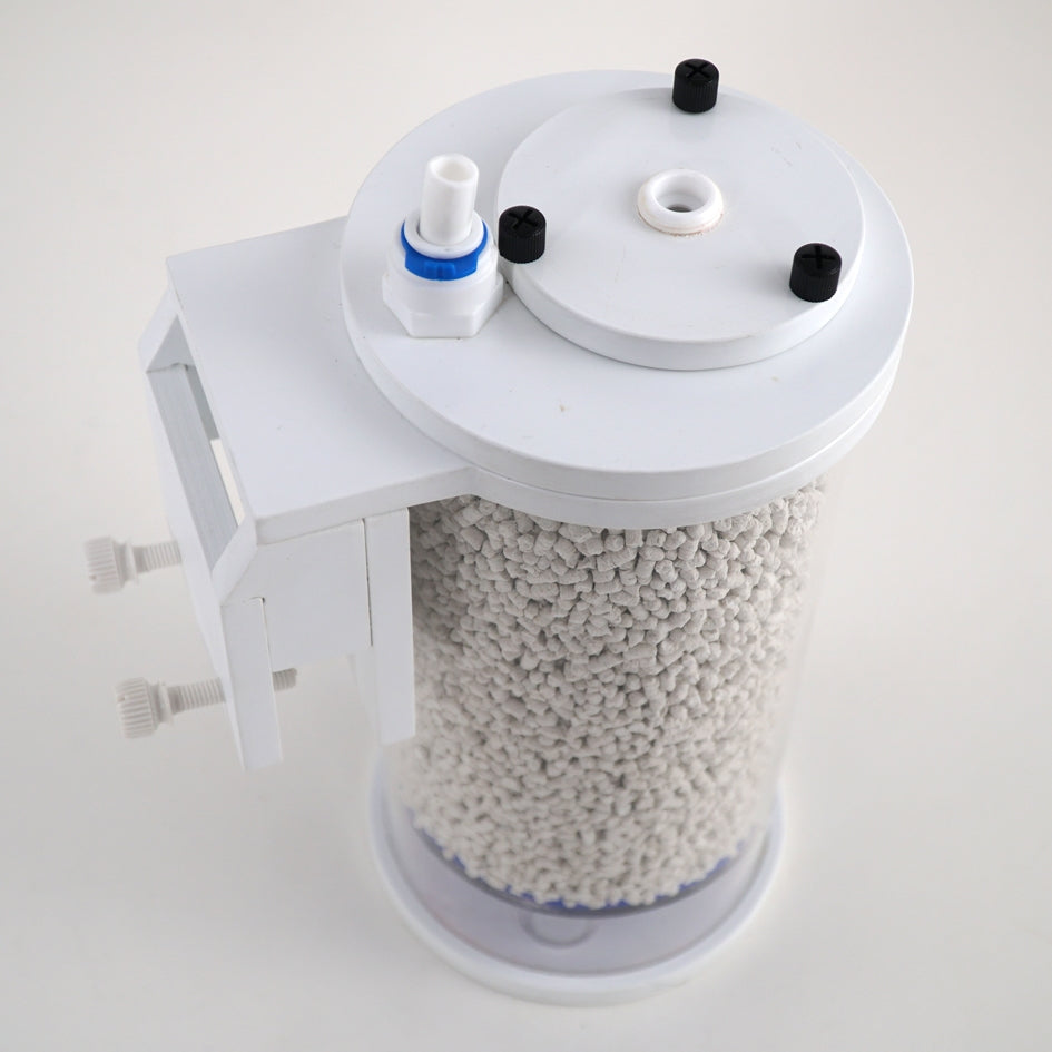 IceCap CO2 Scrubber top view showing the lid fittings and mounting bracket