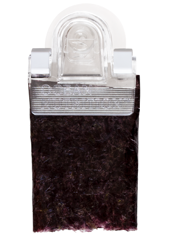 Ocean Nutrition Feeding Frenzy Seaweed Clip holding a sheet of dried seaweed