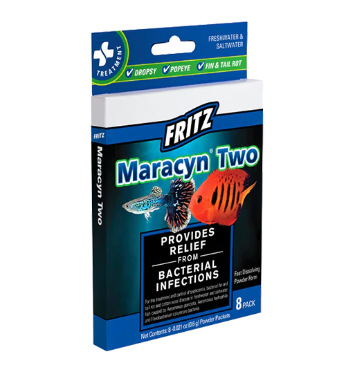 Fritz Maracyn 2 minocycline antibiotic box, fish medication for gram-negative infections