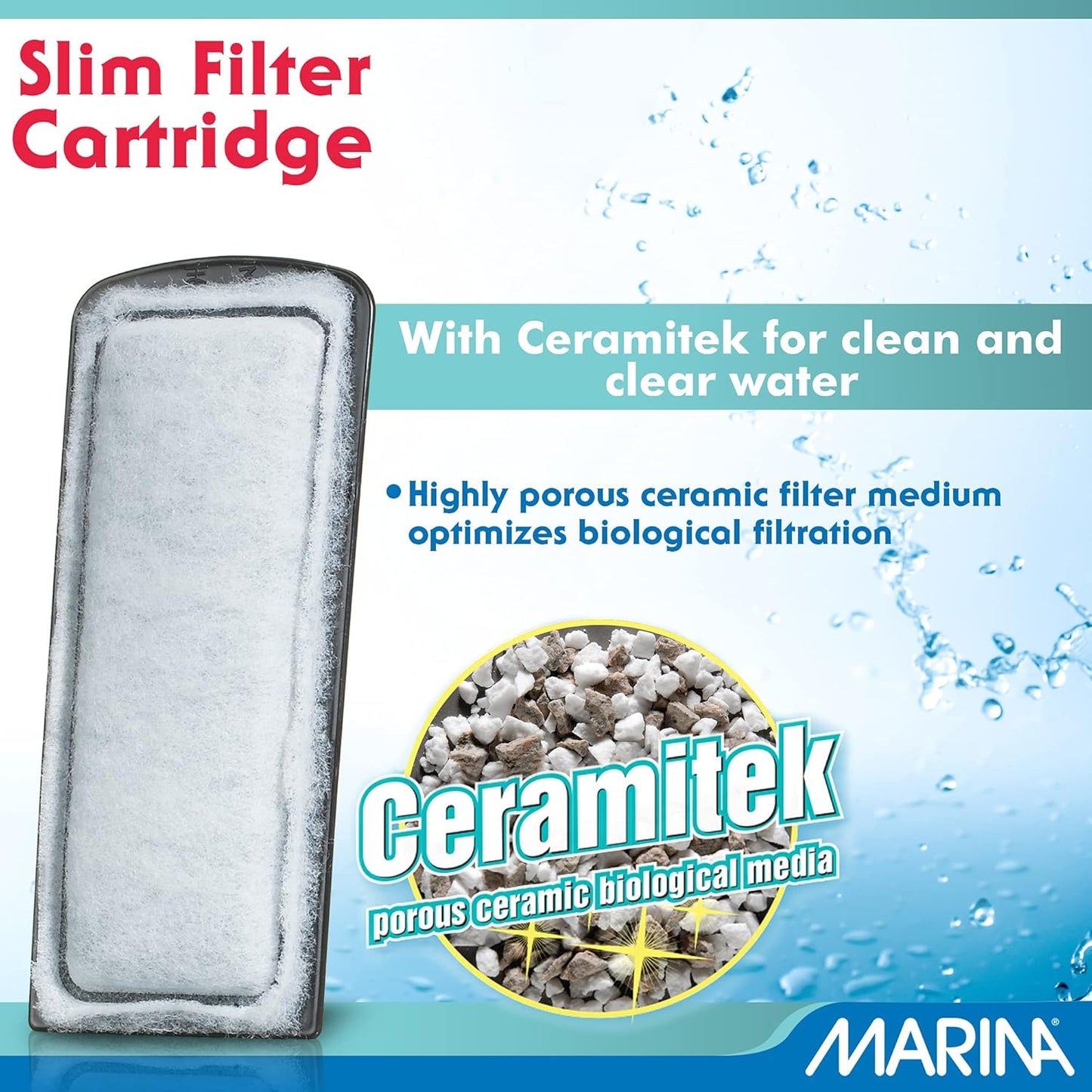 Marina Slim Filter Carbon Plus Ceramic Cartridge 3 pack