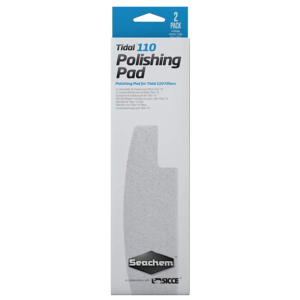 Seachem Tidal 110 Polishing Pad packaging (2-pack), 50 micron fine filter pad