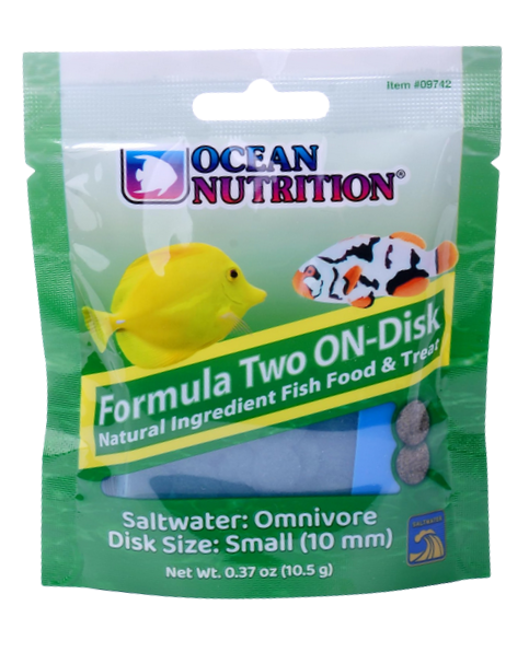 Ocean Nutrition Formula Two ON-Disk Small 10mm - saltwater omnivore/herbivore fish food disk