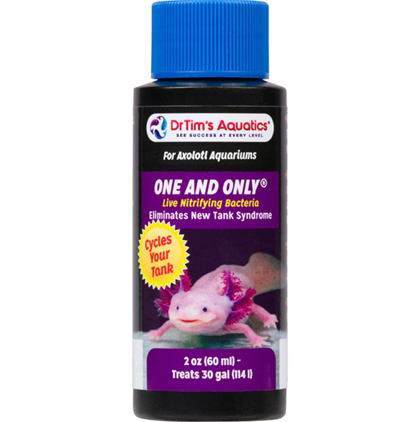 DrTim's Aquatics One & Only Axolotl 2 oz | Live Nitrifying Bacteria, Cycles 36 Gal