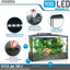 Marina 10G LED kit features panel: energy-efficient LED, low-profile canopy, feeding door, 20 x 10 x 12.5 inch tank