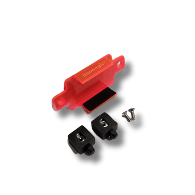 Dalua Scheduler Holder in red with mounting brackets