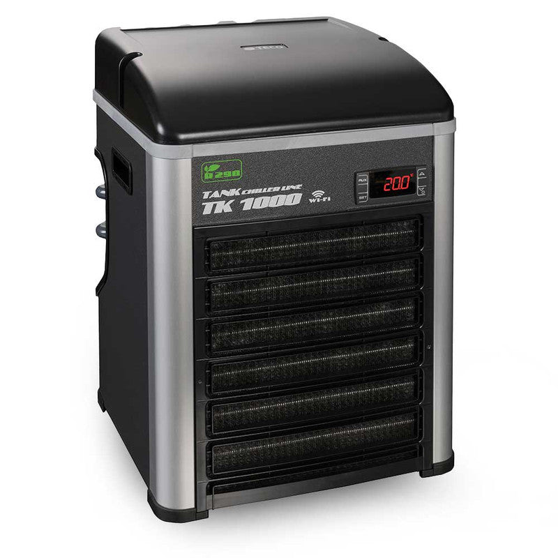 TECO TK aquarium chiller with built-in heater and digital display, titanium reef and freshwater chiller