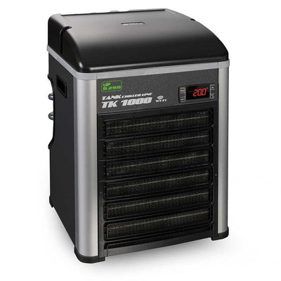 TECO TK aquarium chiller with built-in heater and digital display, titanium reef and freshwater chiller