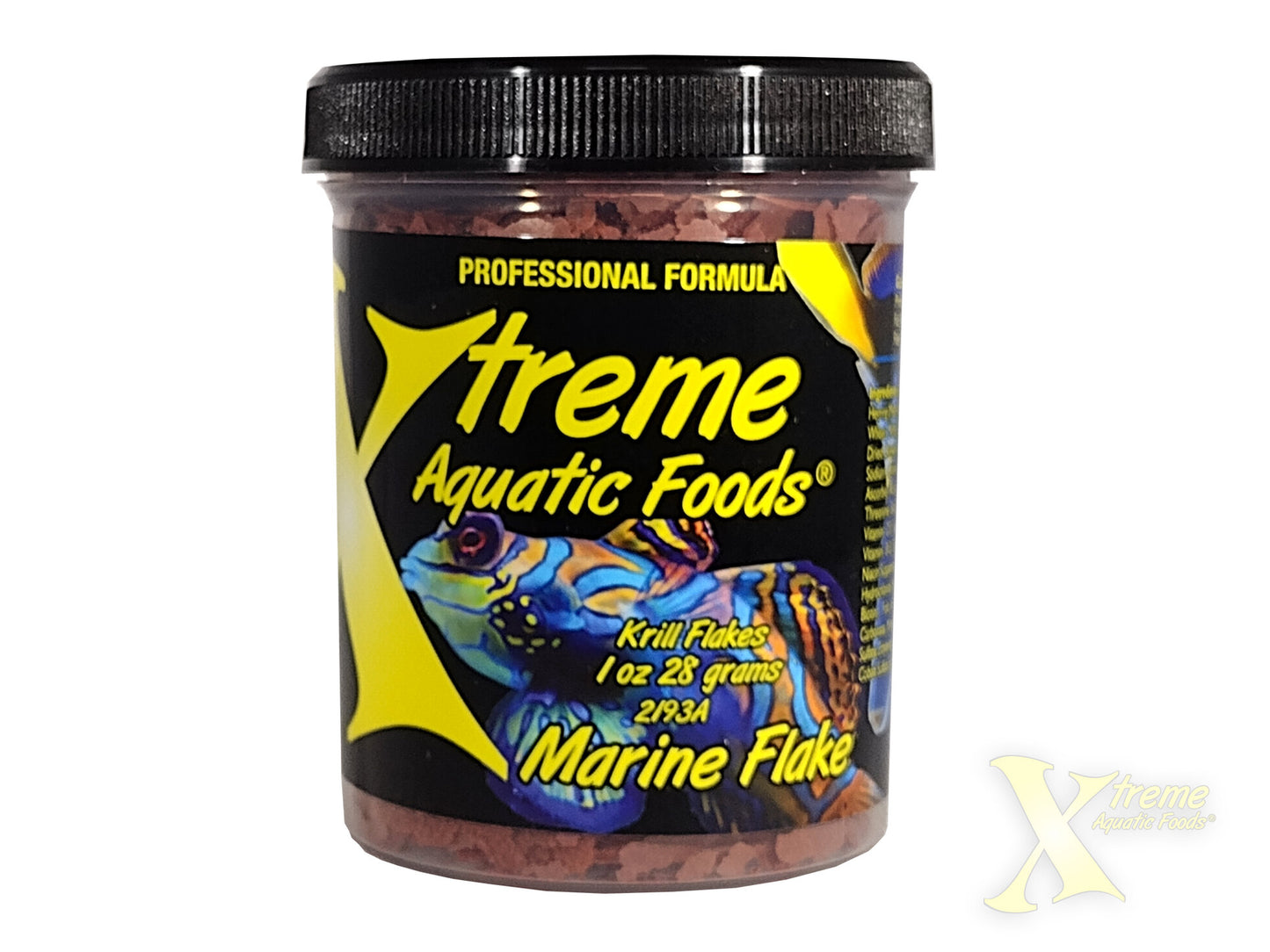 Xtreme Marine Krill Flakes 1 oz jar, marine flake fish food