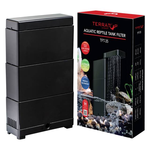 Aquatop Terratop TFT-35 above-tank aquatic reptile trickle filter with product box