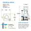 IceCap K3-130INT technical specs - 7.3 x 5.6 in footprint, 19.25 in height, 6-9 in sump water