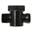 Loc-Line NPT valve for 3/4 inch system, male thread to ball socket with built-in shutoff