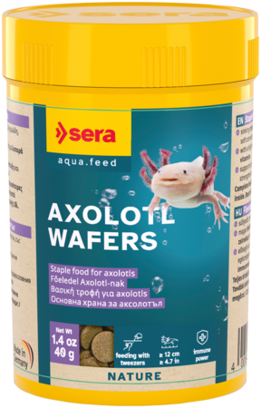 Sera Axolotl Wafers (40g / 1.4 oz) | Soft Sinking Staple Food for Adult Axolotls