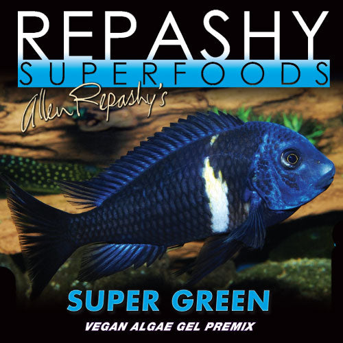 Repashy Super Green vegan algae gel premix food for herbivorous fish, shrimp, and snails