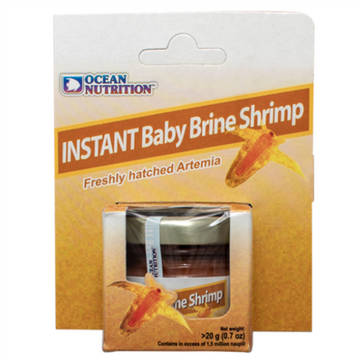 Ocean Nutrition Instant Baby Brine Shrimp jar, ready-to-use decapsulated Artemia nauplii
