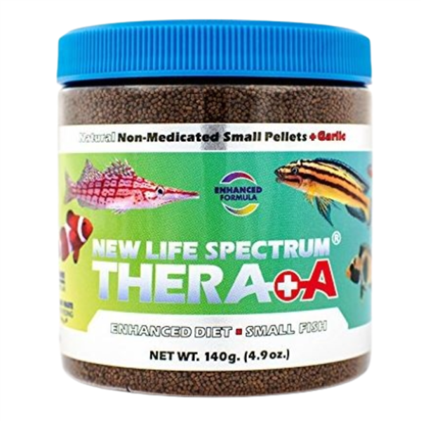 New Life Spectrum Thera+A small pellet jar, non-medicated garlic fish food, 140g