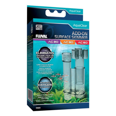 Fluval AquaClear Add-On Surface Skimmer box, attachment that removes surface film and boosts oxygen exchange on AquaClear power filters