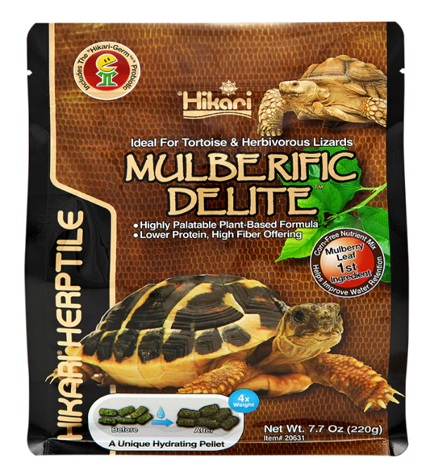 Hikari Mulberific Delite mulberry food for tortoises and herbivorous reptiles