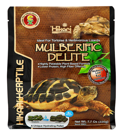 Hikari Mulberific Delite mulberry food for tortoises and herbivorous reptiles