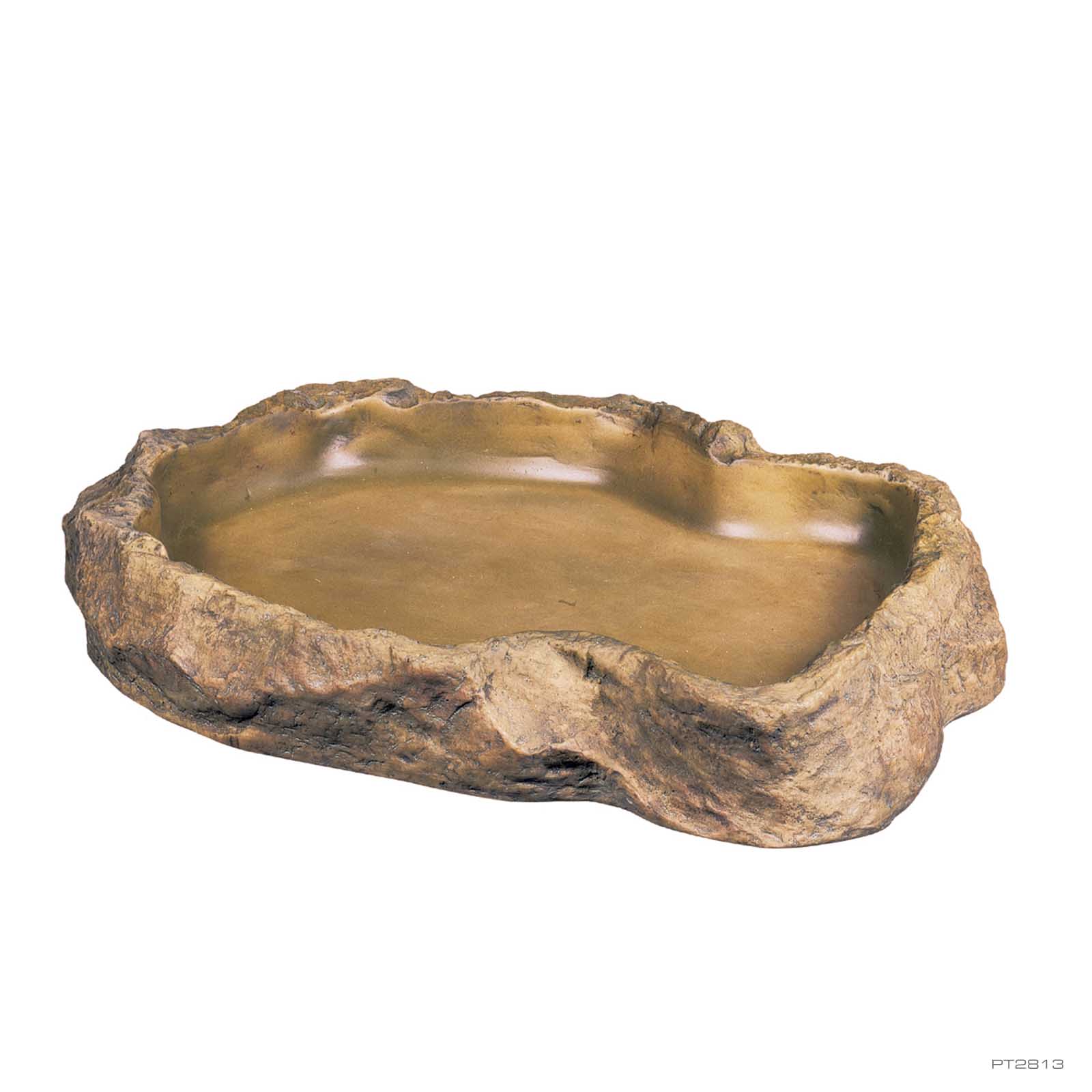 Exo Terra Feeding Dish extra large, natural rock-look resin reptile food dish
