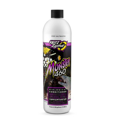 FritzZyme Monster 460 saltwater biological conditioner 16 oz bottle, sludge removing bacteria