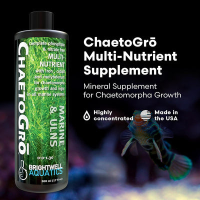 Brightwell Aquatics ChaetoGrō – Chaetomorpha Multi-Nutrient – 500 ml