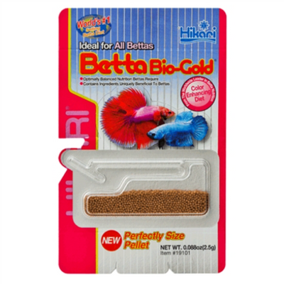 Hikari Betta Bio-Gold floating pellet betta fish food, 0.088 oz (2.5 g) packet