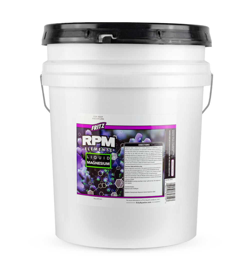 Fritz RPM Liquid PT 3 Magnesium - 5 Gallon bucket for reef aquarium Mg supplement