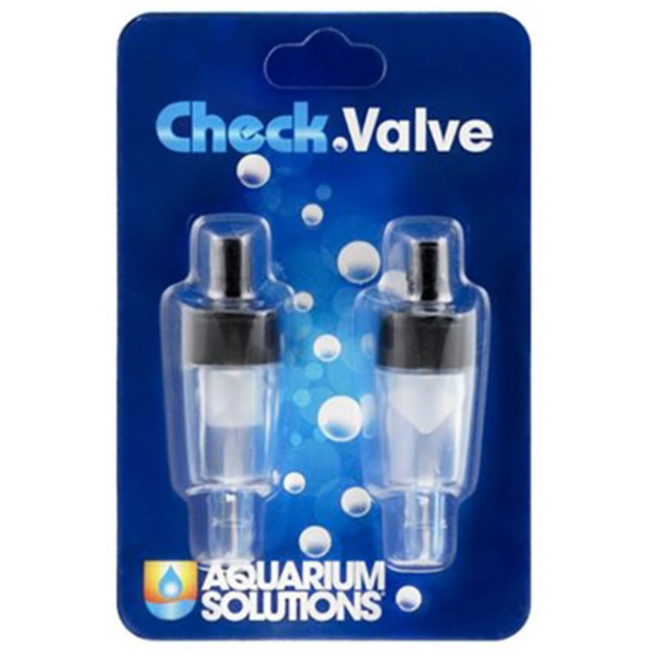 Hikari Airline Check Valves 2-pack - clear one-way air pump valves in Aquarium Solutions packaging
