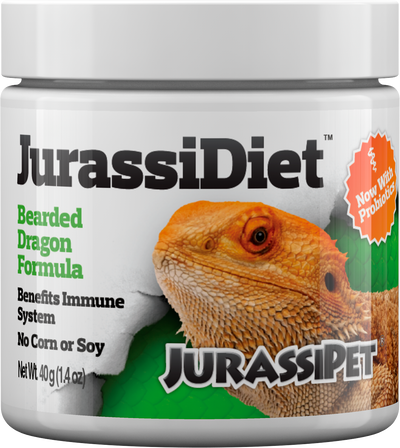 JurassiPet JurassiDiet Bearded Dragon with Probiotics 40 g jar, pellet food for bearded dragons