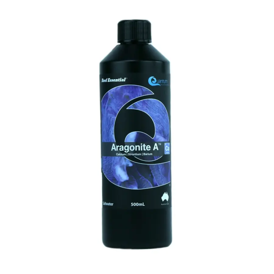 Quantum Aragonite A Calcium reef supplement, 500 ml bottle front label