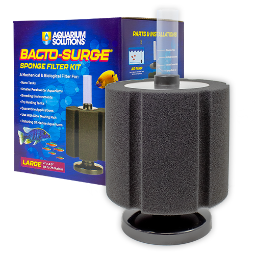 Hikari Bacto-Surge Foam Filter Large - air-driven sponge filter for aquariums up to 75 gallons